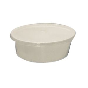 250 ml White Plastic Round Container