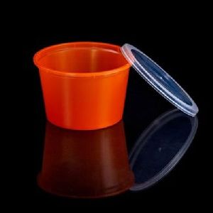 500 ml Orange Plastic Round Container