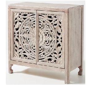 Wooden Carved Entryway Cabinet