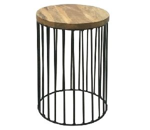 SS1219 Wooden Iron Side Table