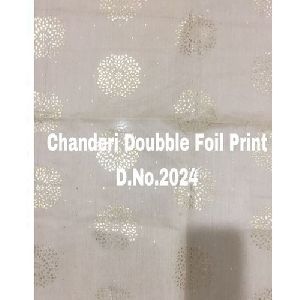 Foil Print Chanderi Fabric