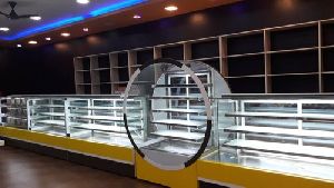 Round Glass Display Counter