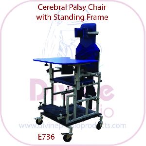 Cerebral palsy chair with standing frame