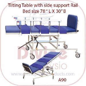 Tilting Table with Side Support Rail Bed