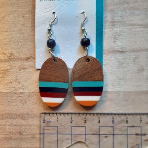 Wooden and Resin Earrings