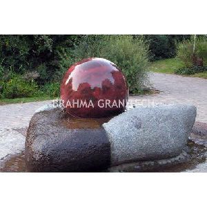 Granite Red Ball Fountain