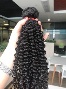 Curly weft hair extension