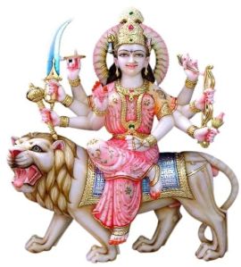 Marble Sherawali Mata Statue