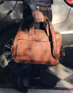 College Leather Messenger Bag