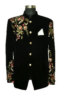 Embroidered Black Color Blazer