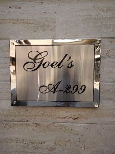 Gloss Finish Name Plate with Steel Border