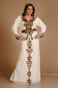 Royal Dubai Moroccan Kaftan Farasha Maxi Abaya Party Wear