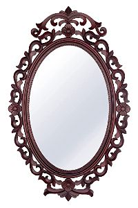 Wooden Oval Mirror Frame