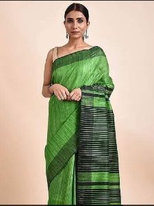 Tasar ghicha border dayable saree handwoven