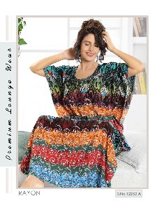 Premium Multicolor Rayon Kaftan Poncho