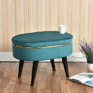 Oval Pouf Ottoman