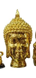 Golden Buddha Face Statue