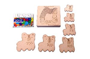 Wooden Cute Dog Shaped Layered Puzzle