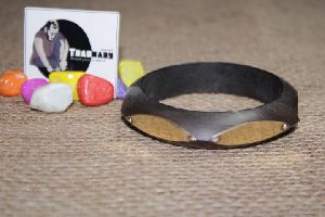 Resin Bangle With Brass Strip Hexagon Shape Resin Bangle From Tradnary