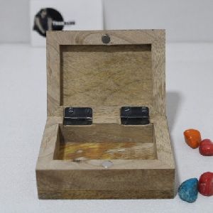 small mango wood magnetic lock ring watch box