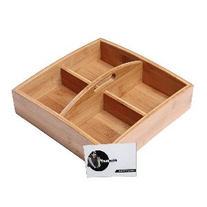 wooden dry fruit serving box