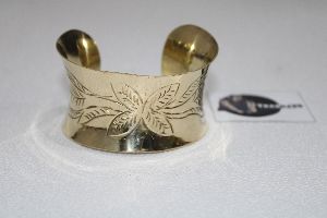 carved modern engraved brass cuff bracelet