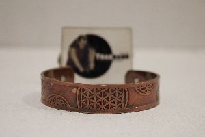 wide dark viking copper bracelet