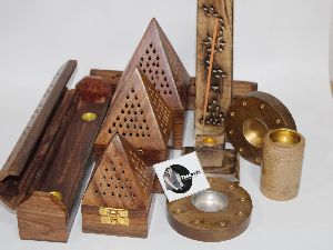 wooden incense holder burner