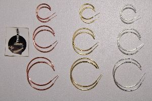 circle shape plain design brass copper hoop earring