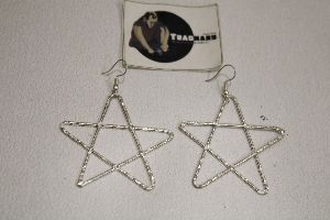 silver star shape partyweare earrings