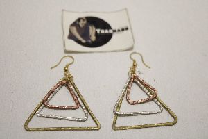 triple triangle shape modern handmade earring