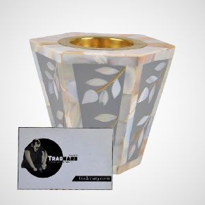 Mother Of Pearl Inlay Bakhoor Burner Incense Burner In Hexagon Shape From Tradnary