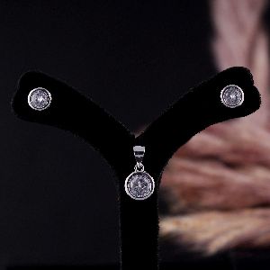 Bazel set Unique Diamond Pendant with Chain