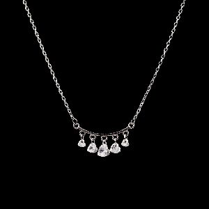 Crystal Heart Shape Diamond Necklace