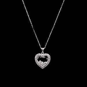 Diamonds Are Moving In Heart Like a Blood Heart pendent