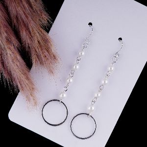 Hanging Pearl Ring Earring