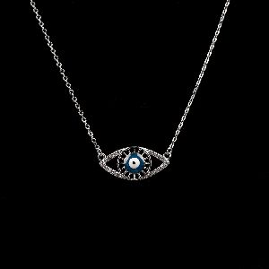 Navy Blue Evil Eye Pendent Necklace