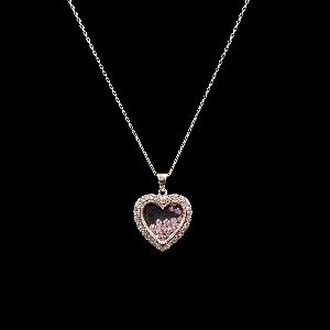 Necklace Heart Pendant Diamond Neckless