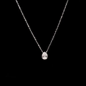 Oval Diamond Pendant with Chain