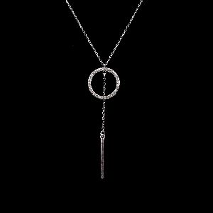 Ring and Long Needle Diamond Neckless