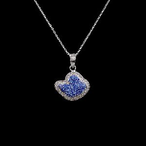 sky blue diamond necklace