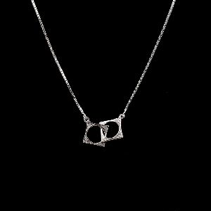 Square Knot Diamond Necklace