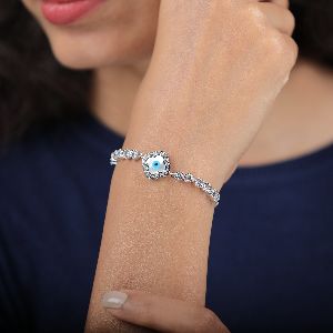 Unique Evil Eye Diamond Chain Bracelet