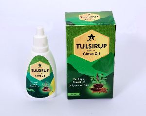 Tulsirup enriched with clove oil drops