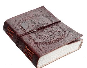 ganesha embossed genuine leather diary