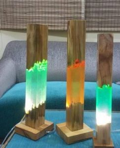 wooden table lamp