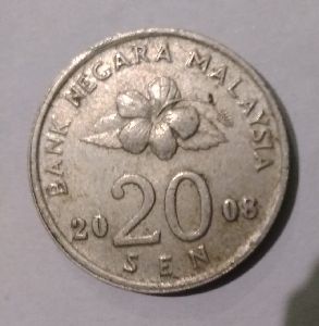 Malaysia 20 Sen 2008 Coin