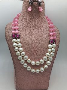 monalisa stone necklace earring set