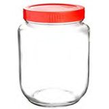 pg round glass jars