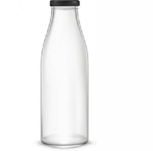 1-litre milk glass bottles